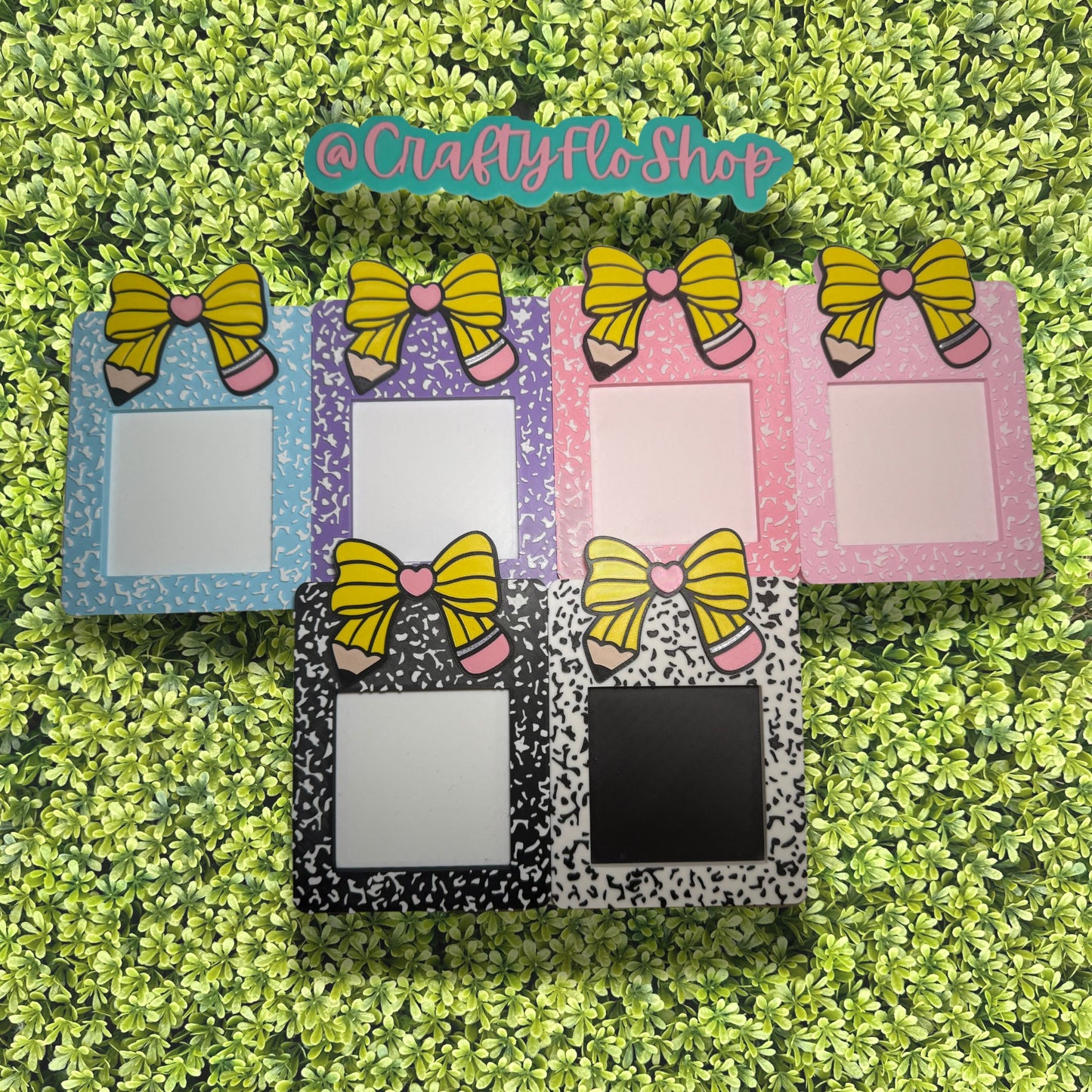 Coquette Pencil Bow 3D Printed Sticky Note Composition Notebook inspired