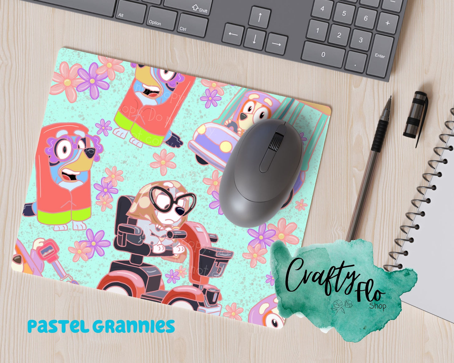 Cute Dog cartoons INSPIRED mousepad | Mom Mousepad| cartoon inspired dog friends/family mousepad| office essential
