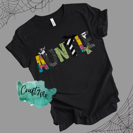 Nightmare before Xmas Auntie T-shirt|T-shirt, Funny apparel, Gift ideas| mothers day gift