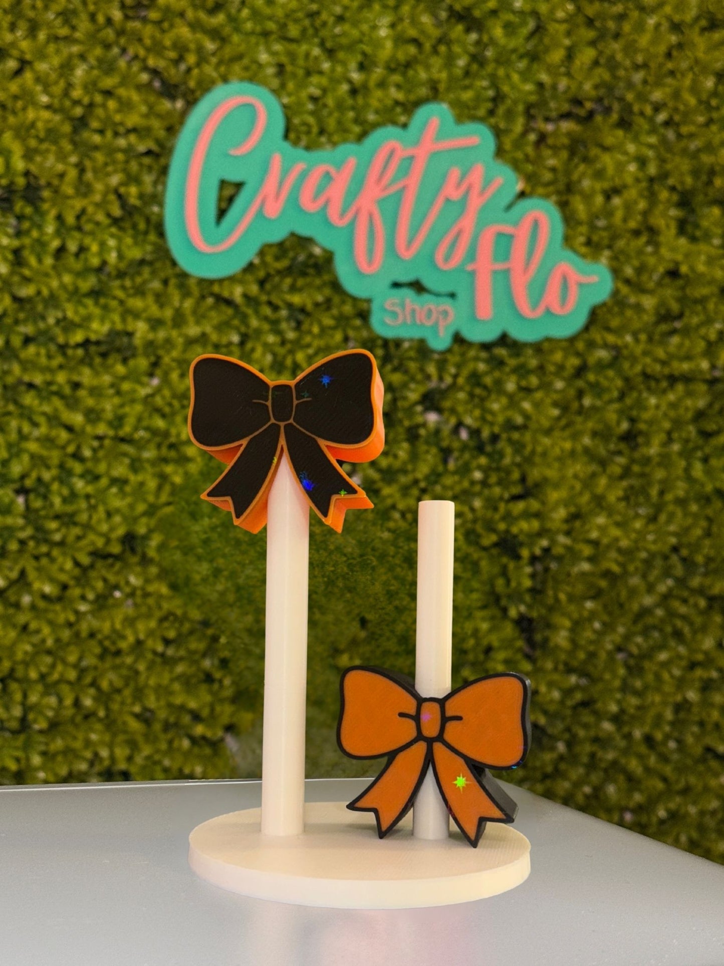 Cute Holographic Coquette Bow Straw topper | Drinkware Accessories | 3D Printed straw toppers