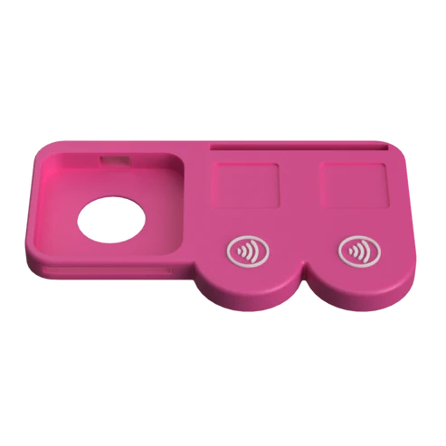 Peaches NFC Smart Tap Payment Station – Tap to Pay Sign | Contactless Checkout Display | Smart Tap | NFC | Custom QR Code Stand