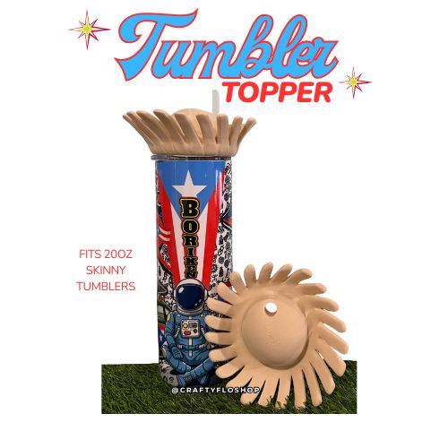3D printed Pava Puertorriqueña Lid Topper – 16oz Cup Topper (glass can cup toppers) | 20oz Tumbler Topper