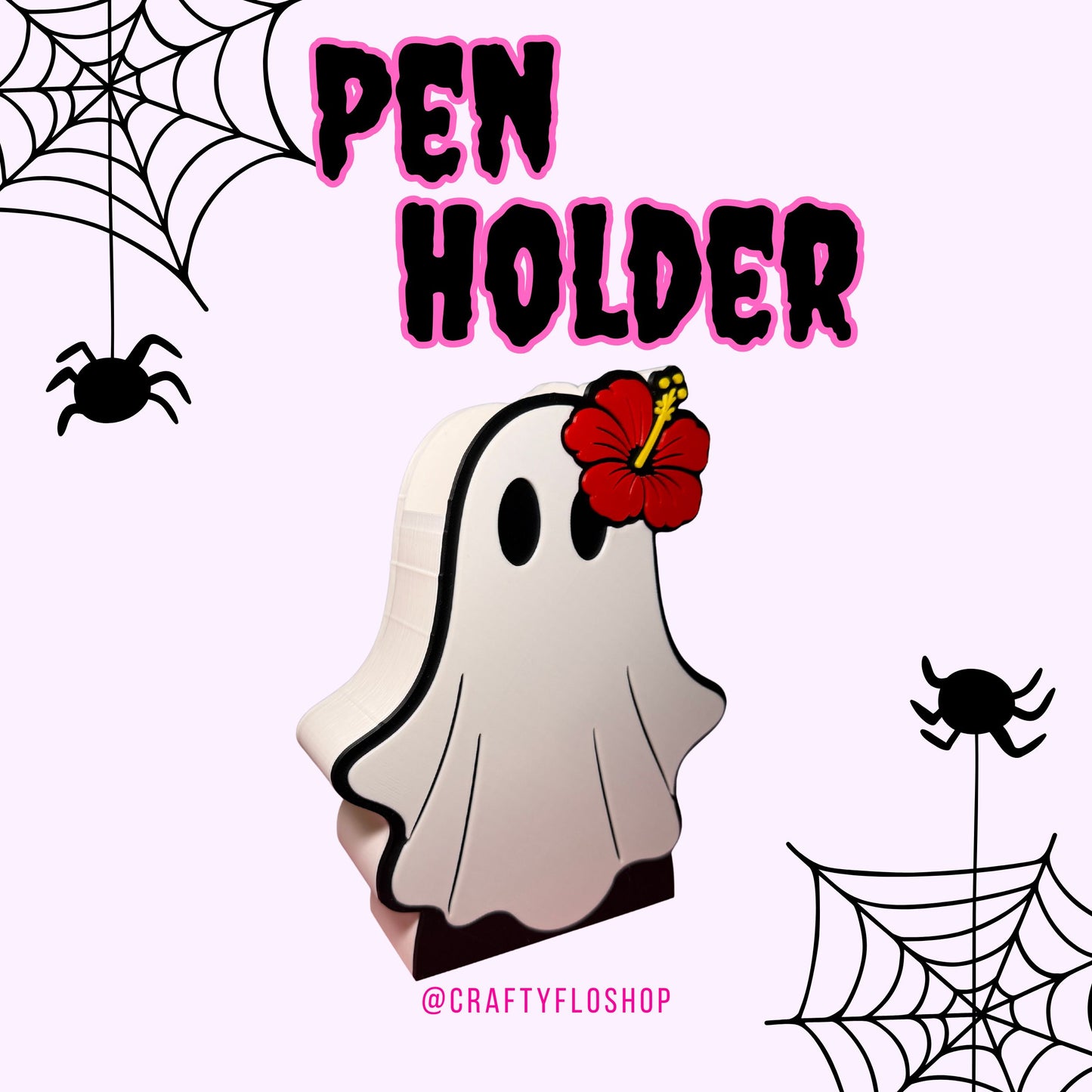 Tropi Ghost Inspired Desk Organizer| Pen and Pencil Holder Custom 3D Printed Brush Holder Office Study Stationery Desktop Storage Marker Organizer