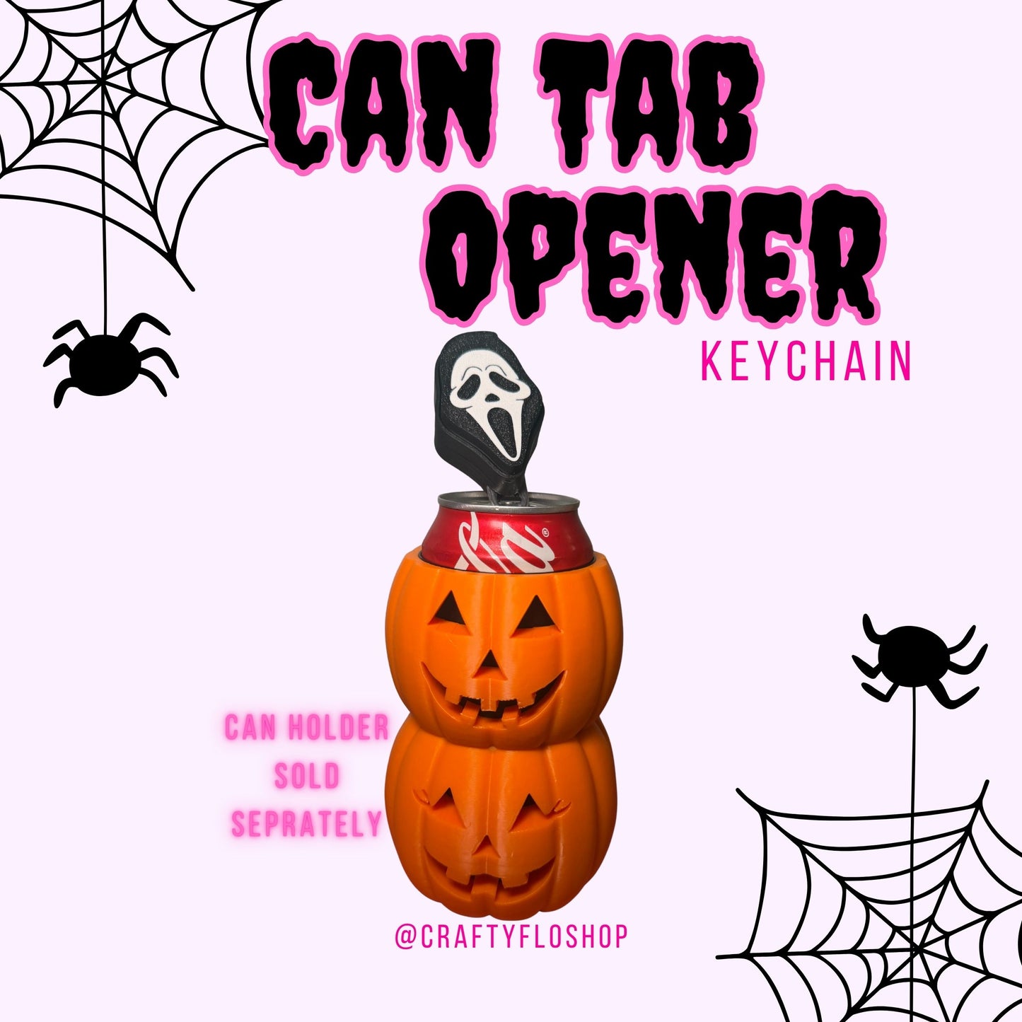 Hooded Ghost Inspired Soda can keychain, easy can tab opener, save your nails, keychains, arthritis friendly, cute can tab opener