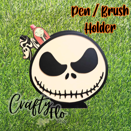 Skelly Face Desk Organizer| Pen and Pencil Holder Custom 3D Printed Brush Holder Office Study Stationery Desktop Storage Marker Organizer