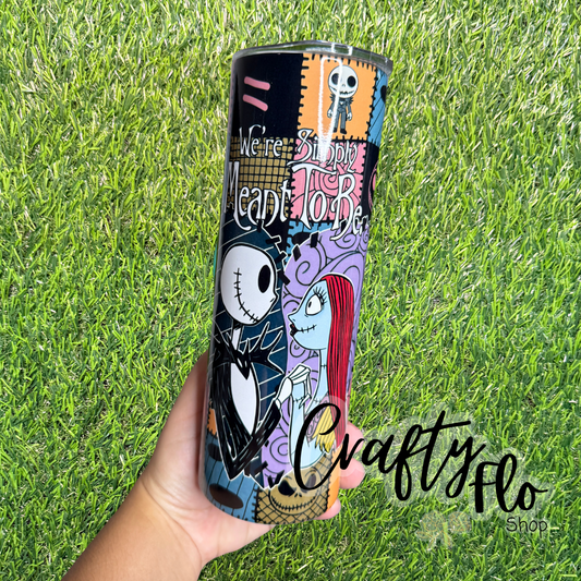 Simply meant to be| skinny 20 oz stainless steel tumbler with straw
