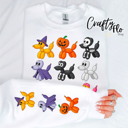 Halloween Balloon dogs sweatshirt| halloween sweatshirt| halloween apparel