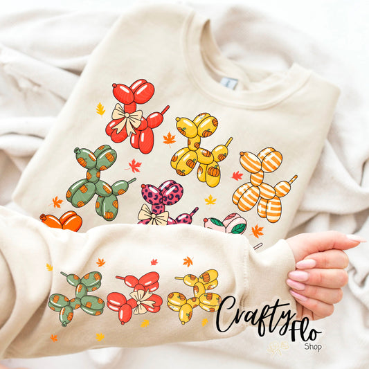 Fall Balloon dogs sweatshirt| Autumn sweatshirt| fall apparel