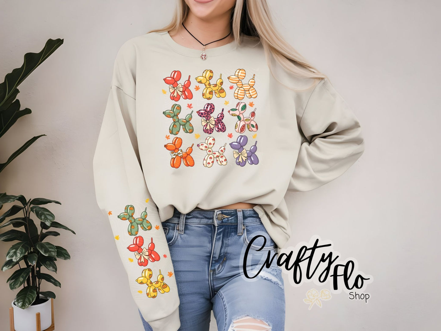 Fall Balloon dogs sweatshirt| Autumn sweatshirt| fall apparel