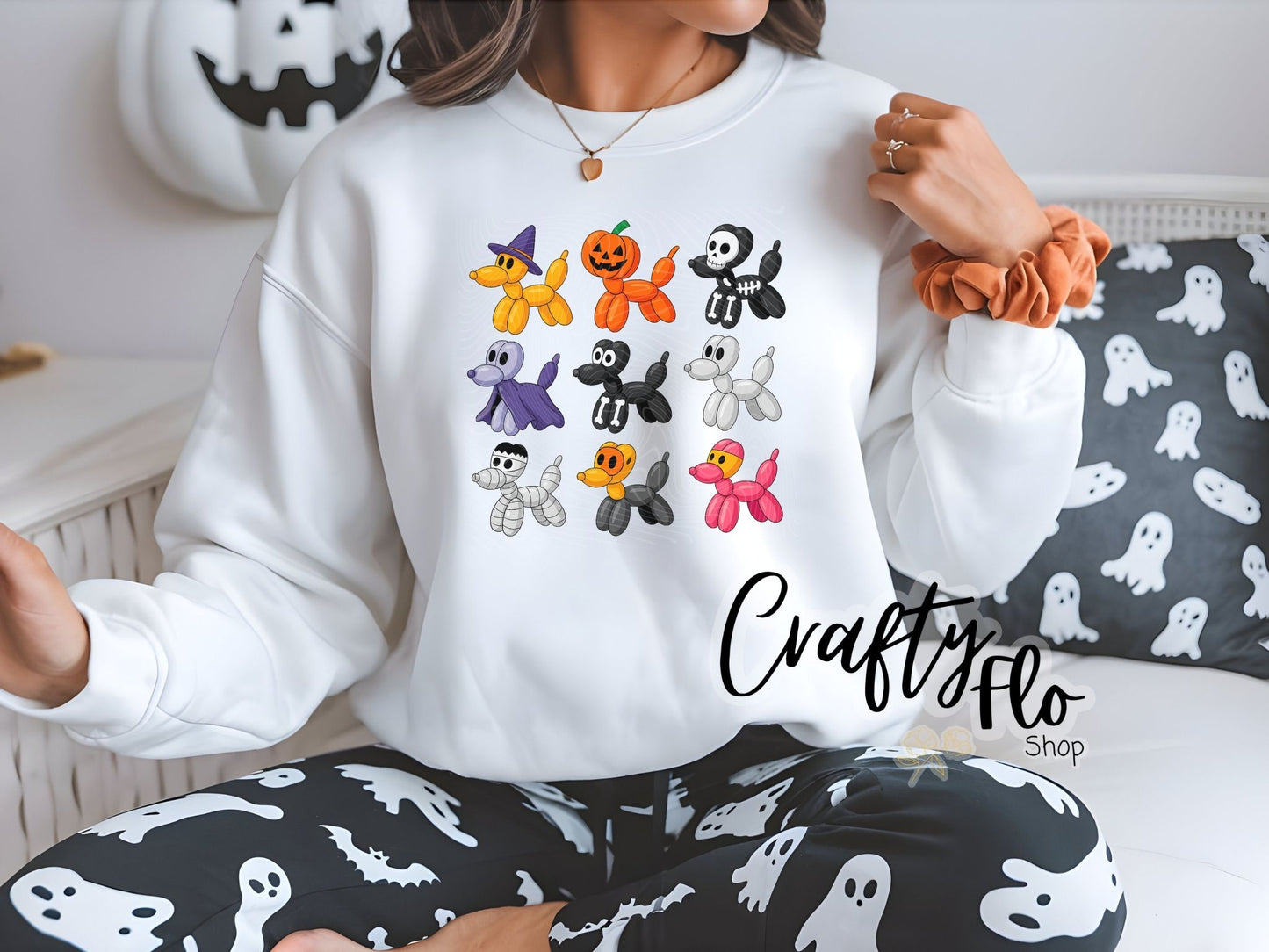 Halloween Balloon dogs sweatshirt| halloween sweatshirt| halloween apparel