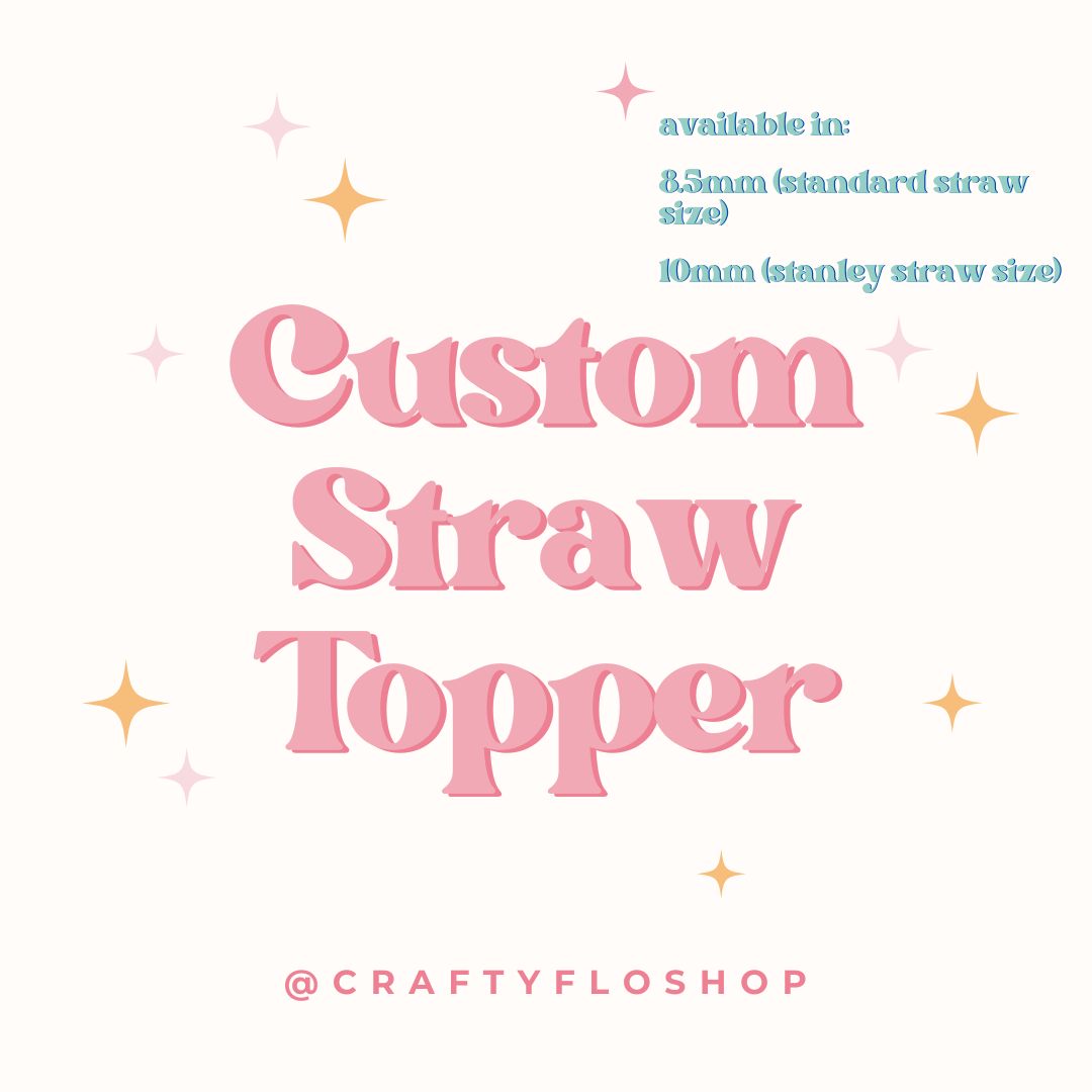 WHOLESALE- Custom Straw topper | Drinkware Accessories | 3D Printed straw toppers