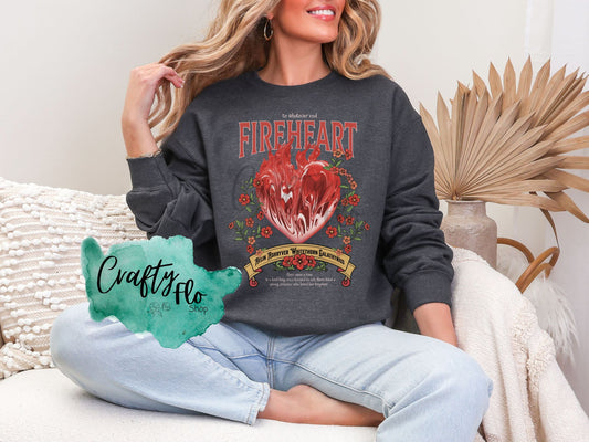 Fireheart TOG Inspired Booktok Unisex Sweatshirt Casual Style with Playful Design and True to Size Fit - sweatshirt