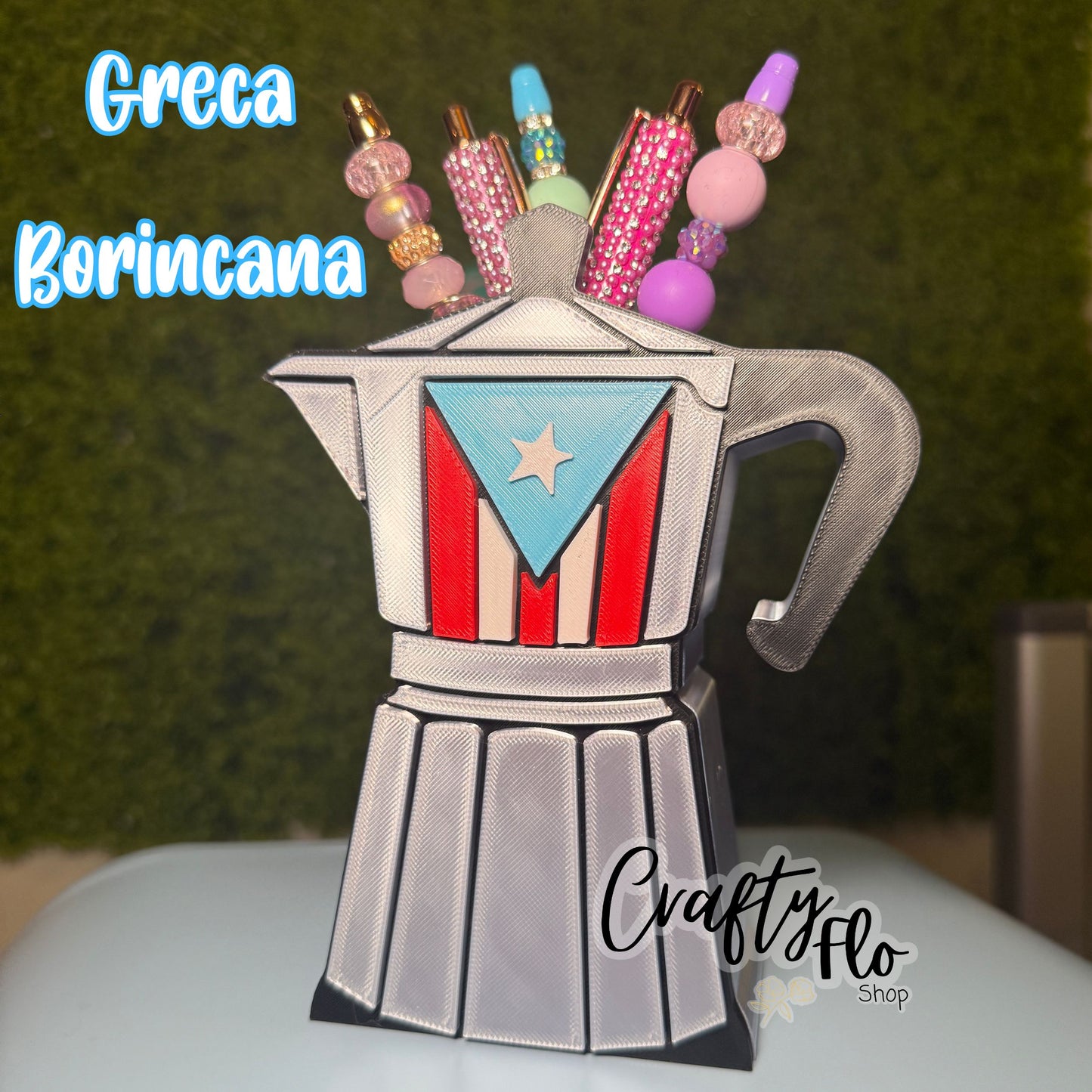 Puerto Rico Inspired Desk Organizer| Pen and Pencil Holder Custom 3D Printed Brush Holder Office Study Stationery Desktop Storage Marker Organizer