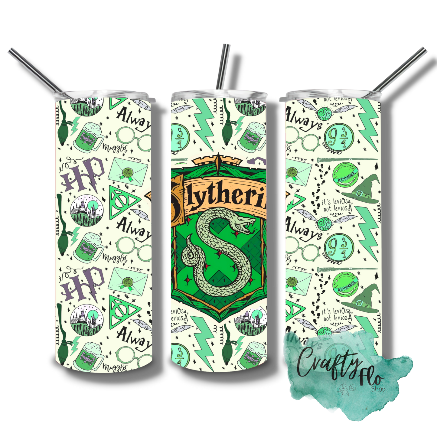 Legacy Wizarding School of Magic Houses 20oz stainless steel tumbler with straw| Ravenclaw, Slytherin, Gryffindor, Hufflepuff