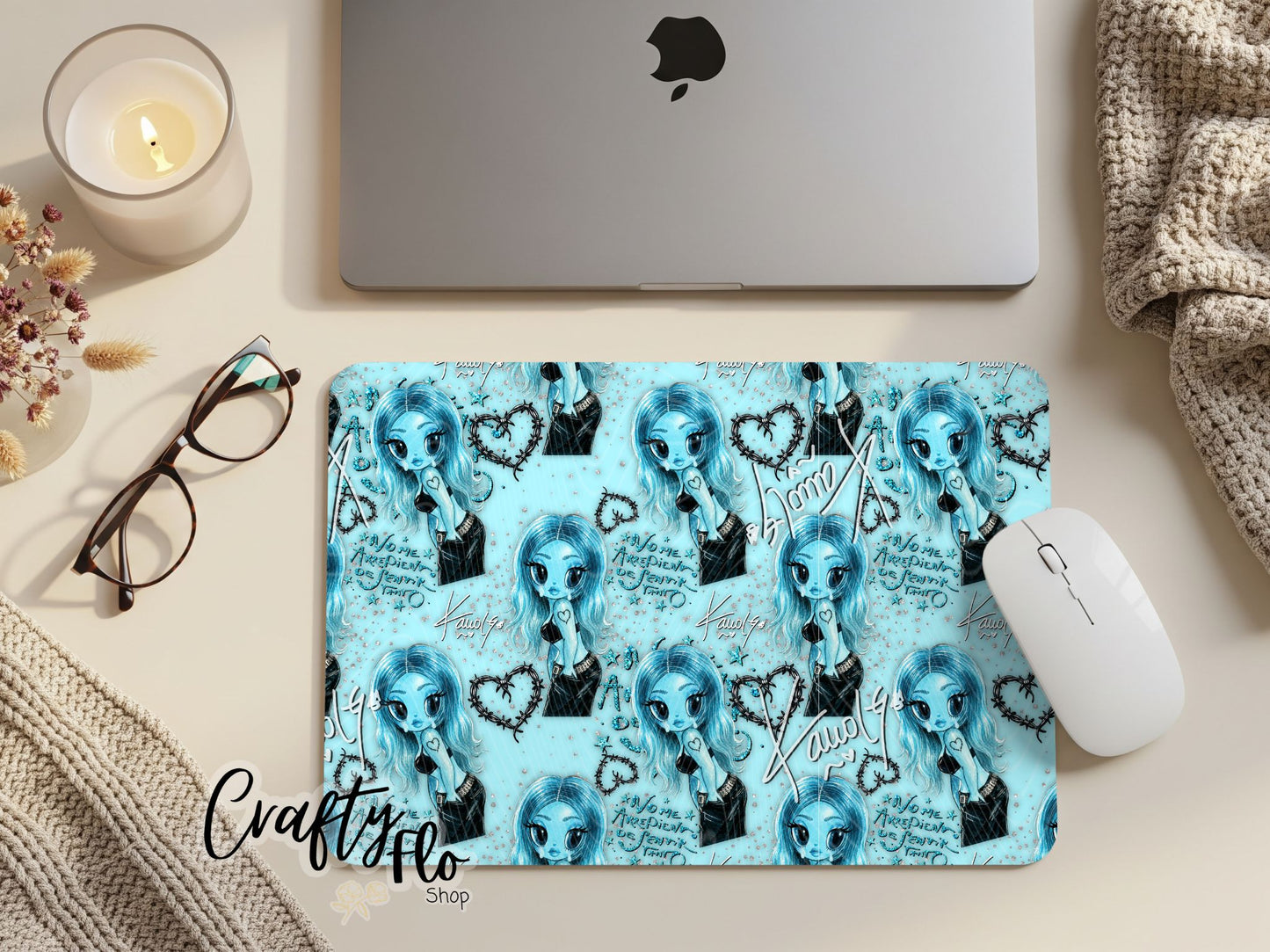Karol G inspired Mouse Pad| anime office essentials| cute Mouse pad