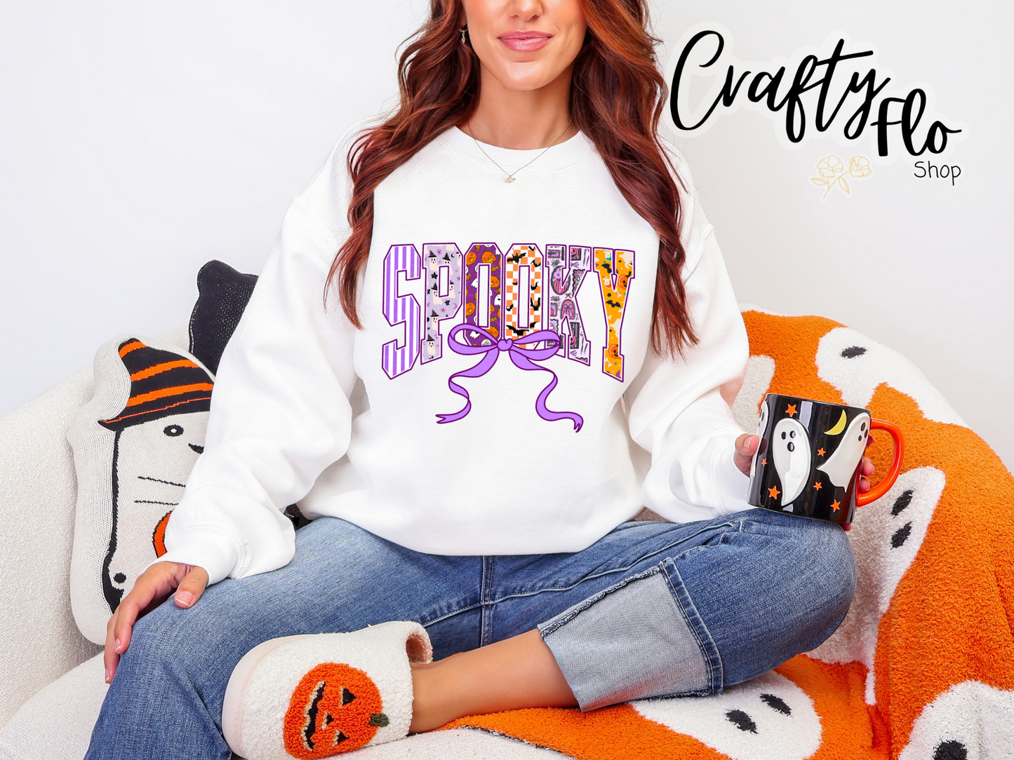 Coquette but Spooky Graphic Sweatshirt - Halloween apparel | Unisex Fabric, Comfortable Fit, Spooky Season - Pullover