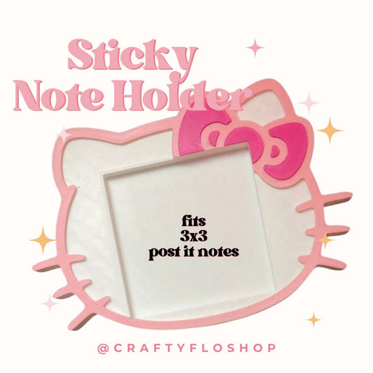 KittyHead Sticky Note Holder | 3D Print | 3D Printed