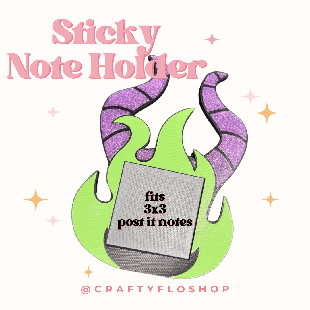 Horned Villain Sticky Note Holder | 3D Print | 3D Printed