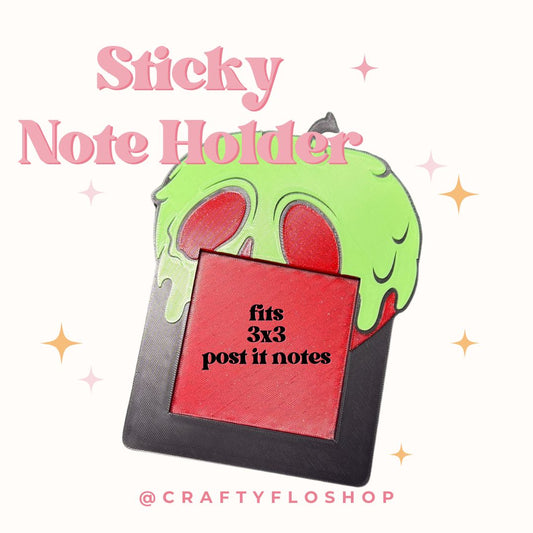 Glow in the dark Poison Apple Sticky Note Holder | 3D Print | 3D Printed