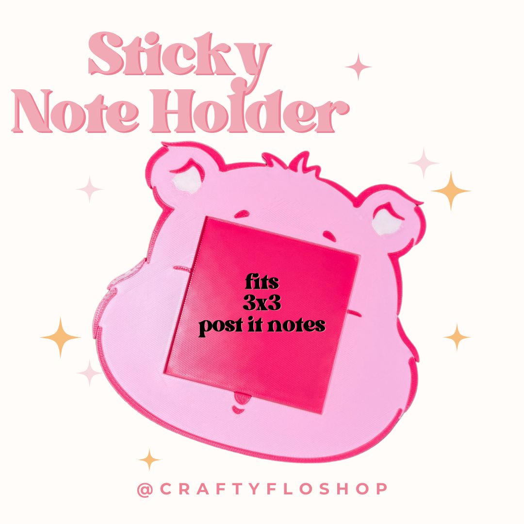 Teddy Bear Head Sticky Note Holder | 3D Print | 3D Printed