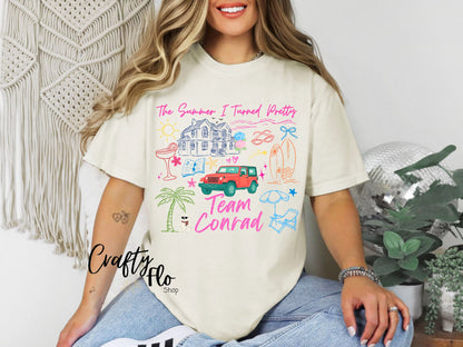 TSITP inspired Team Conrad Women's Casual Round Neck Tees| Graphic T-Shirt - Unisex Fabric Tee with Unique Design for Fans of the Fantasy Genre - Top, Fourth Wing inspired merch
