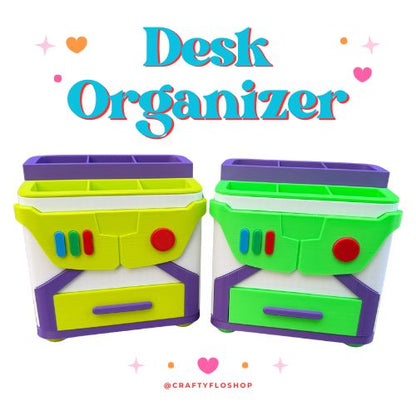 Toy Friend Inspired Desk Organizer| Pen and Pencil | bookmark Holder Custom 3D Printed Brush Holder Office Study Stationery Desktop Storage Marker Organizer