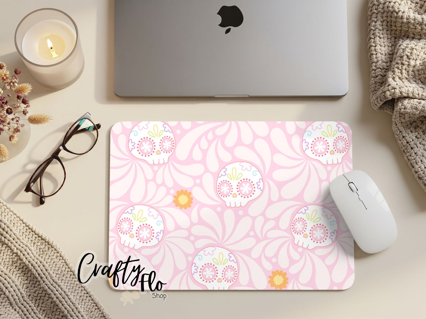 Mexican Calaveritas Talavera inspired Mouse Pad| anime office essentials| cute Mouse pad