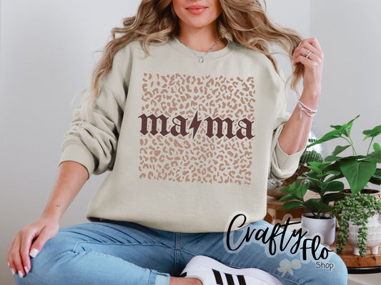 Leopard Mama Sweatshirt or T-shirt - Mothers Day Graphic Tee - Unisex Fabric - Ideal for Holiday Fashion - True to Size Fit - Pullover
