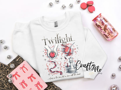 Twighlight inspired Graphic Sweatshirt or Tshirt- apparel | Unisex Fabric, Comfortable Fit, Valentines - Pullover