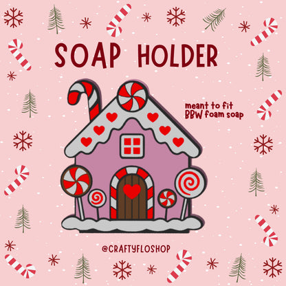 Gingerbread House Decor Soap Holder – Fits Bath & Body Works Bottles