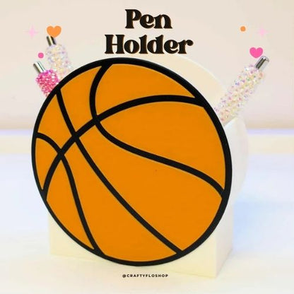 Basketball Inspired Desk Organizer| Pen and Pencil Holder Custom 3D Printed Brush Holder Office Study Stationery Desktop Storage Marker Organizer