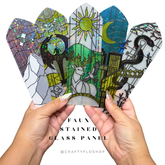 Faux Stained Glass Book Nook individual insert