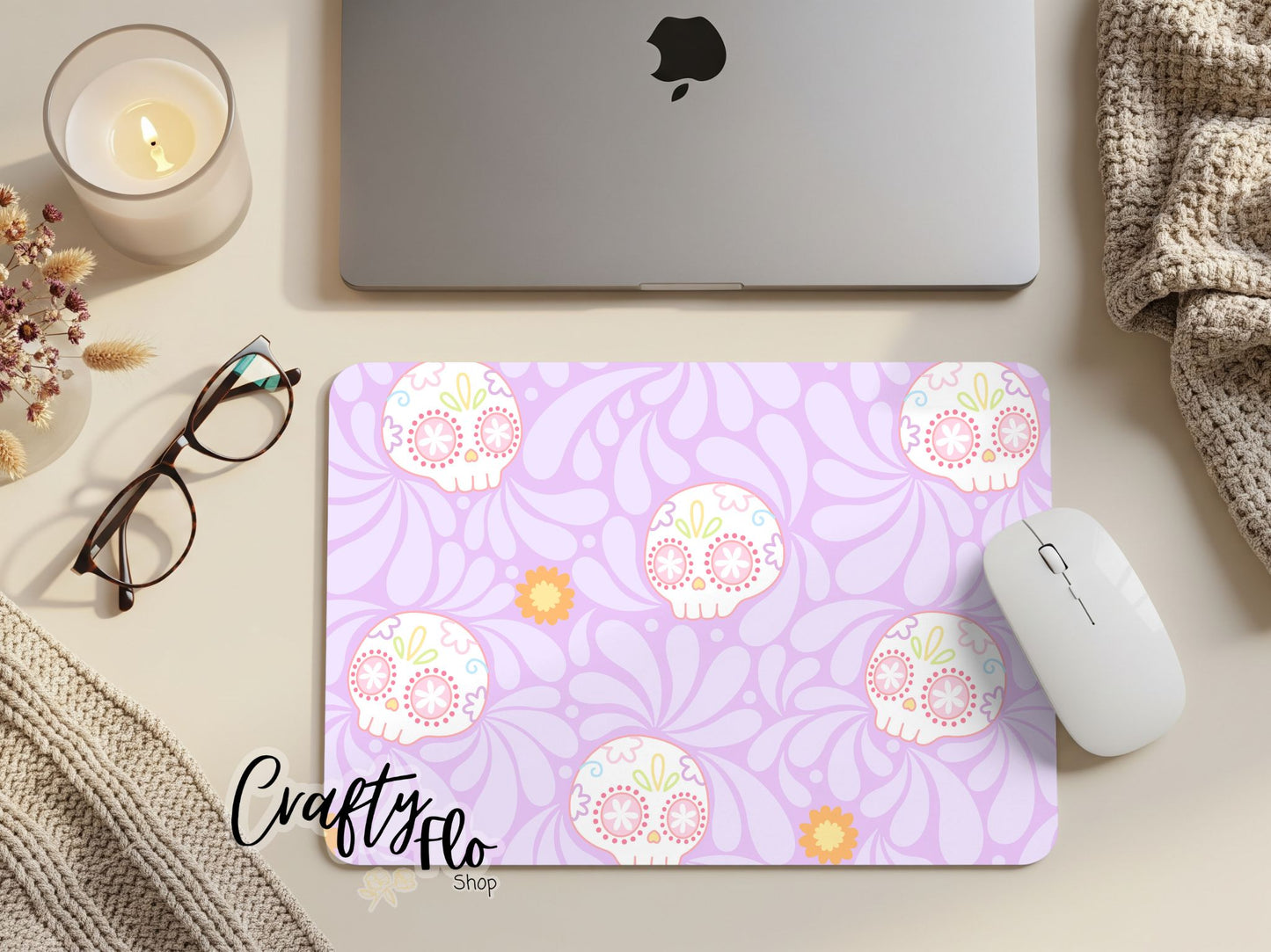 Mexican Calaveritas Talavera inspired Mouse Pad| anime office essentials| cute Mouse pad