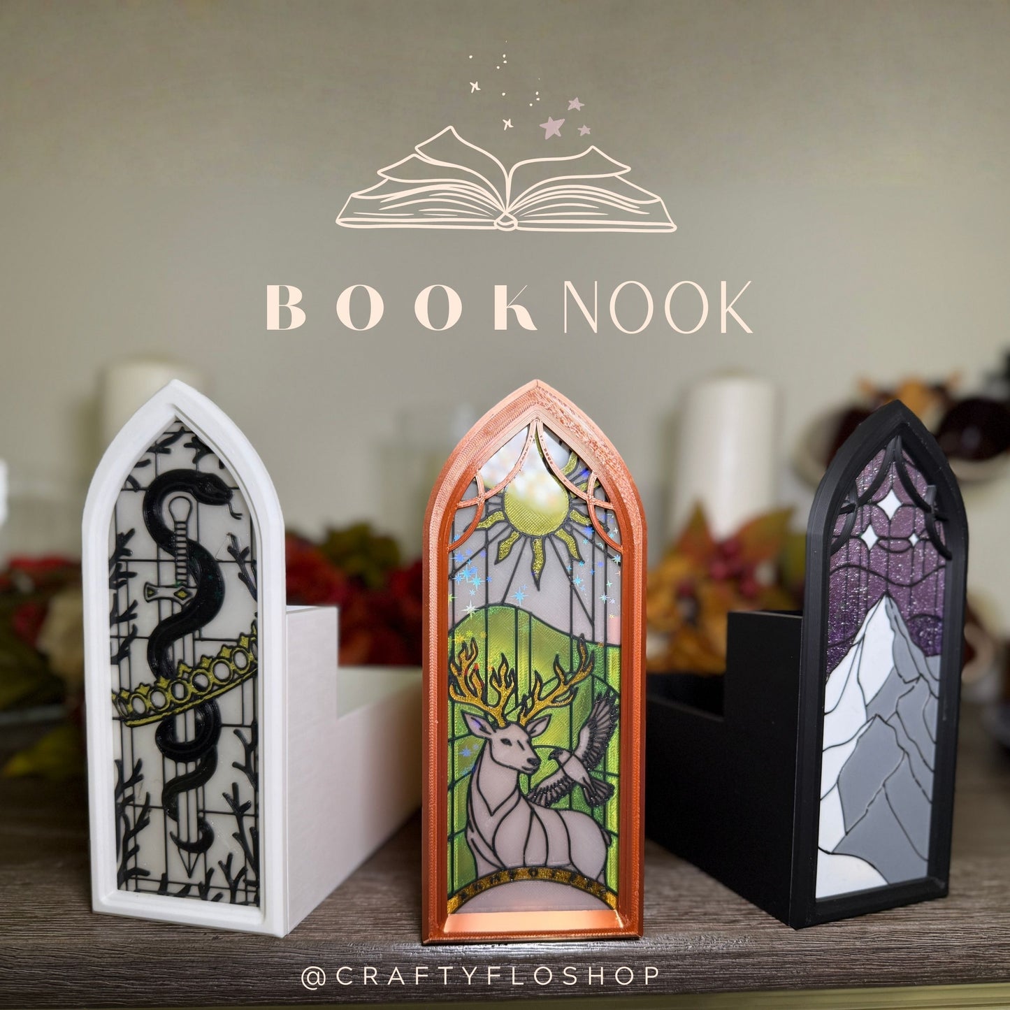 Faux Stained Glass Book Nook