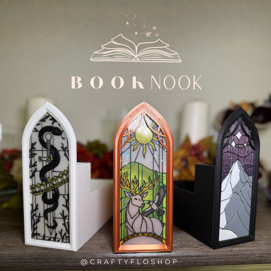Faux Stained Glass Book Nook