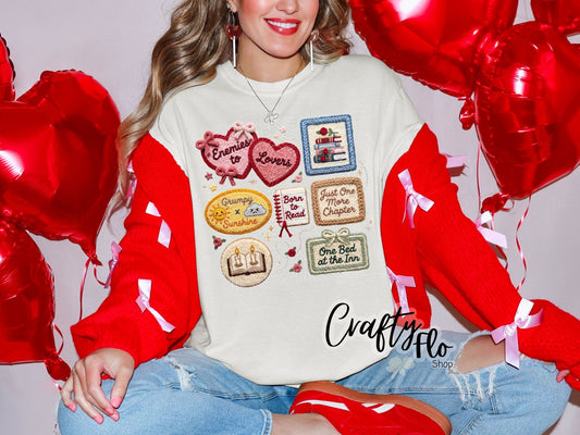 Enemies to Lovers Graphic Sweatshirt or Tshirt- apparel | Unisex Fabric, Comfortable Fit, Valentines - Pullover