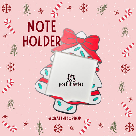 Christmas Tree cake inspired Desk Organizer| Note Holder Custom 3D Printed sticky note Holder Office Study Stationery Desktop Storage