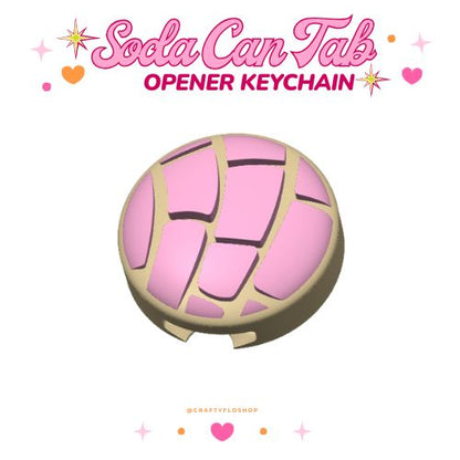 Concha Soda can keychain, easy can tab opener, save your nails, keychains, arthritis friendly, cute can tab opener