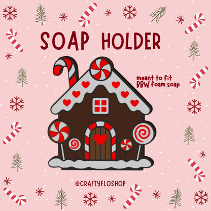 Gingerbread House Decor Soap Holder – Fits Bath & Body Works Bottles