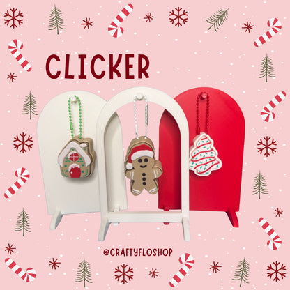 Christmas Cake Clicker | Keyboard Fidget | Click Fidget | 3D Printed Clicker