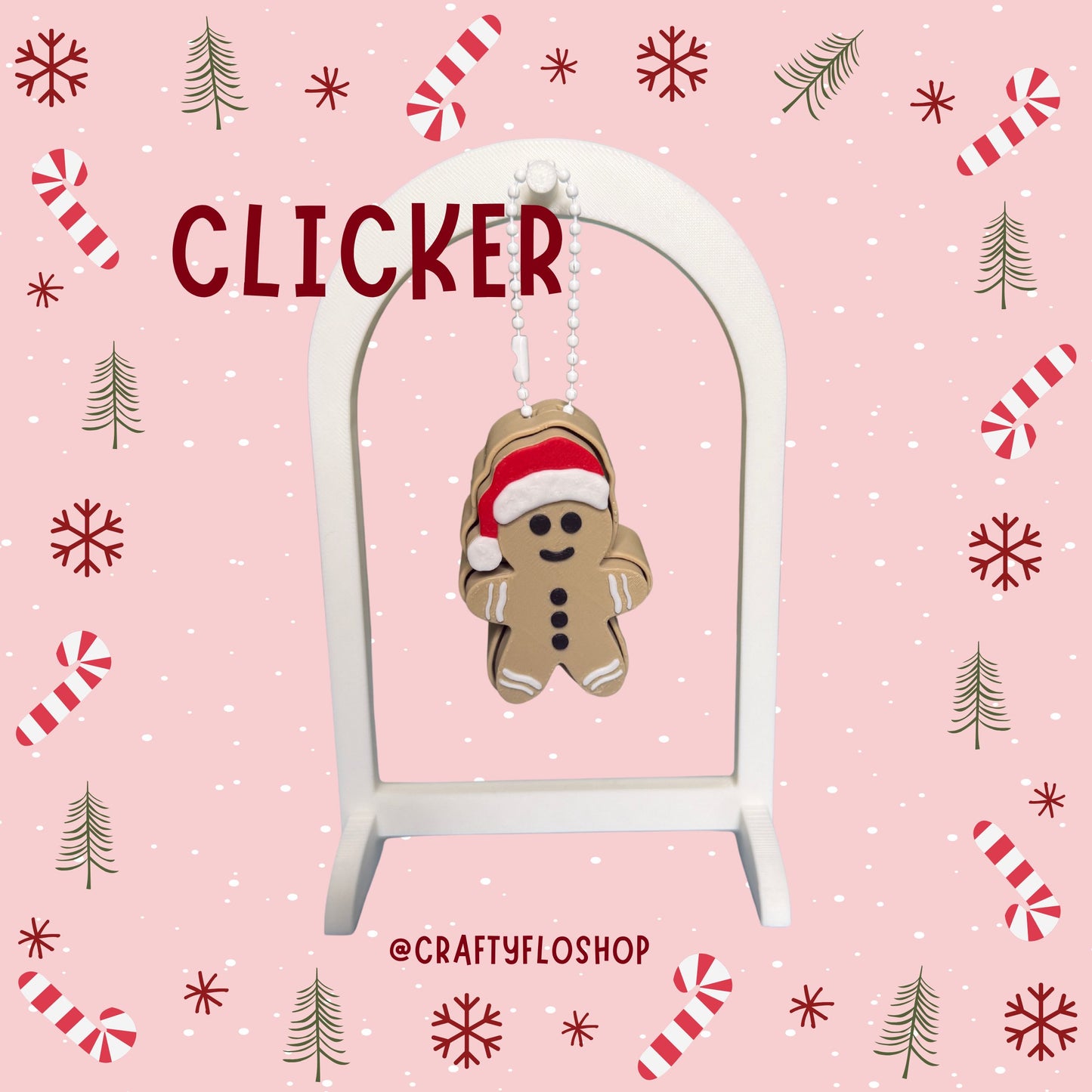 Christmas Cake Clicker | Keyboard Fidget | Click Fidget | 3D Printed Clicker