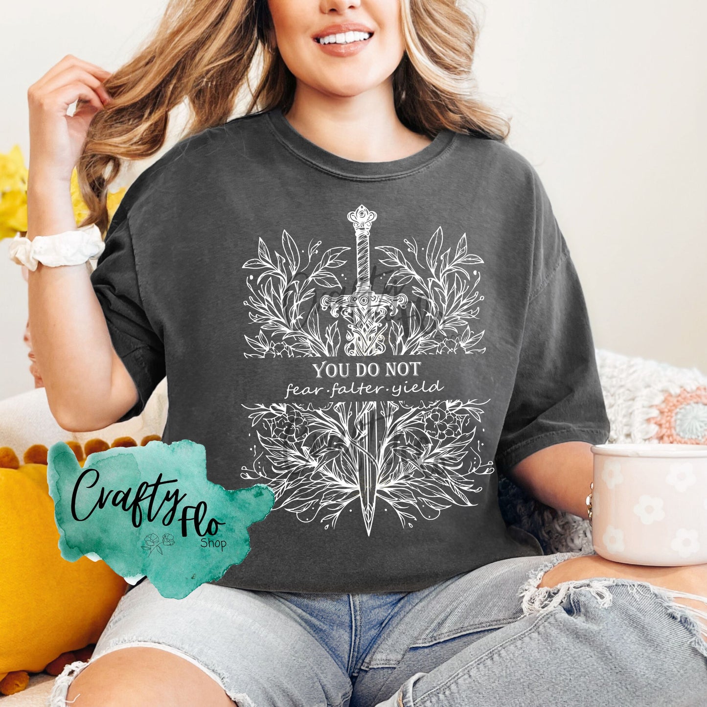 You do not yield Inspired Graphic T-Shirt - Unisex Fabric Tee with Unique Design for Fans of the Fantasy Genre - Top, Fourth Wing TOG booktok inspired merch graphic  tee