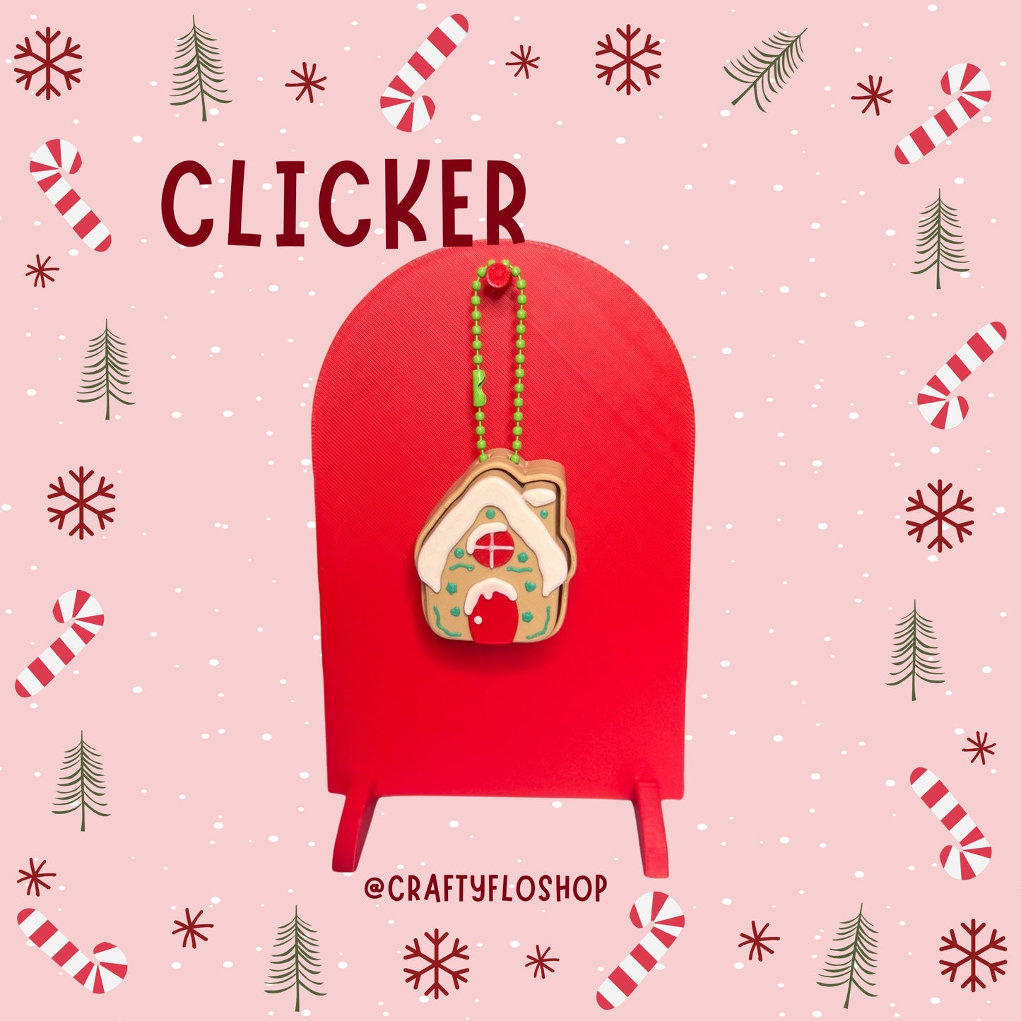Christmas Cake Clicker | Keyboard Fidget | Click Fidget | 3D Printed Clicker