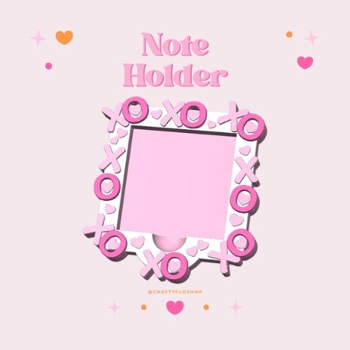 XO's inspired Desk Organizer| Note Holder Custom 3D Printed sticky note Holder Office Study Stationery Desktop Storage