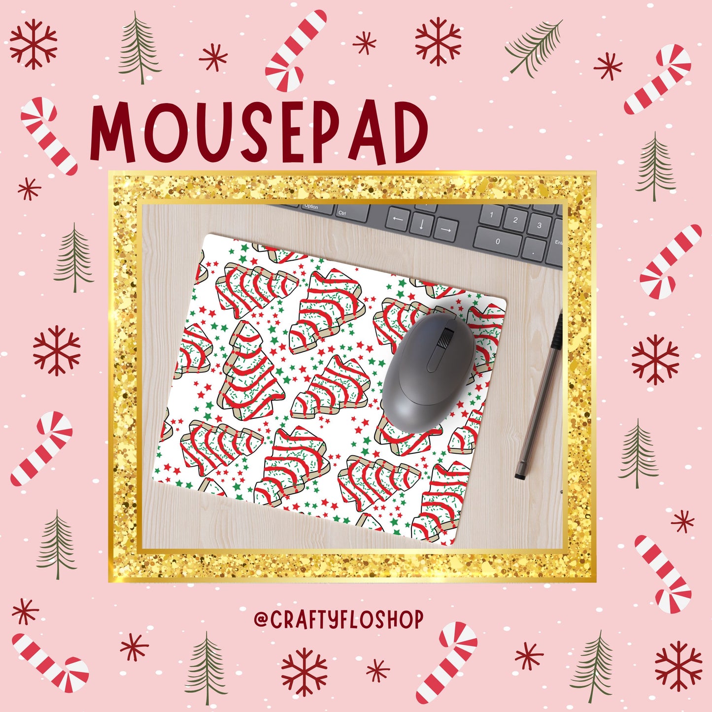 Christmas Tree cake inspired Mouse Pad| anime office essentials| cute Mouse pad