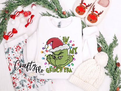 In my christmas era!  Sweatshirt - Unisex Fabric - Ideal for Holiday Fashion - True to Size Fit - Pullover Womenswear Garment