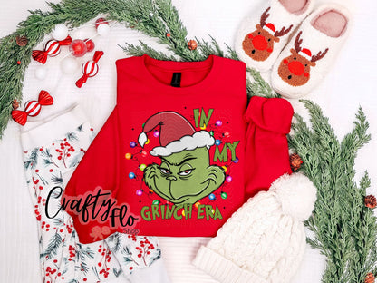 In my christmas era!  Sweatshirt - Unisex Fabric - Ideal for Holiday Fashion - True to Size Fit - Pullover Womenswear Garment