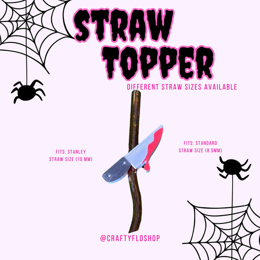 scary knife inspired Straw Topper| Halloween Inspired 3D Printed Straw Toppers Drinkware Accessories Customized Stylish