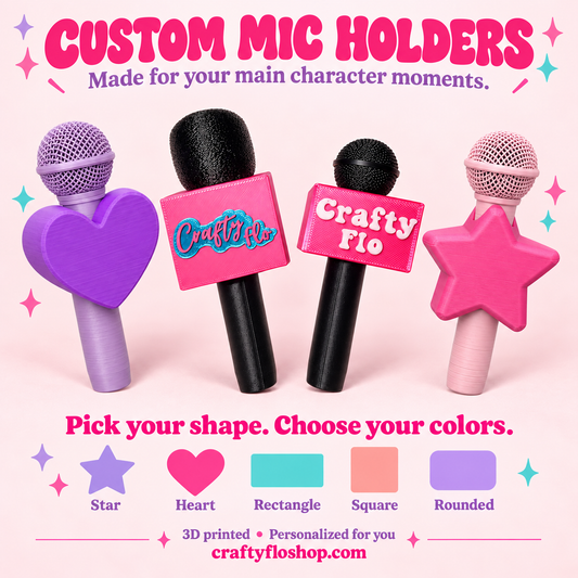 3D Printed Mini Microphone Hollyland Microphone Holder Mic Accessories Custom Name