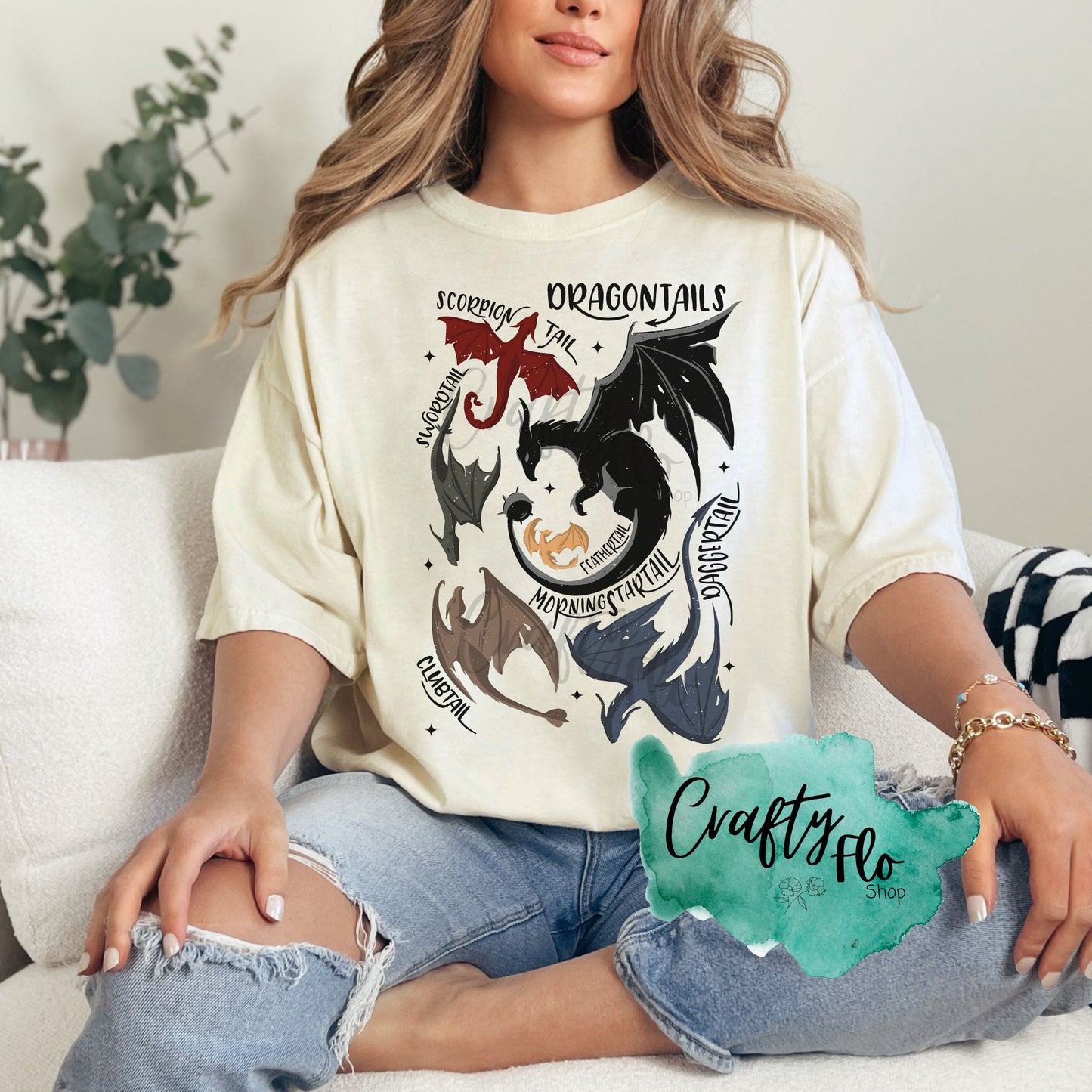 Dragon Tails Unisex T-shirt - Playful Design, Casual Style, Versatile for Casual Outings, True to Size Fit - Fabric -Graphic Tops sweatshirt